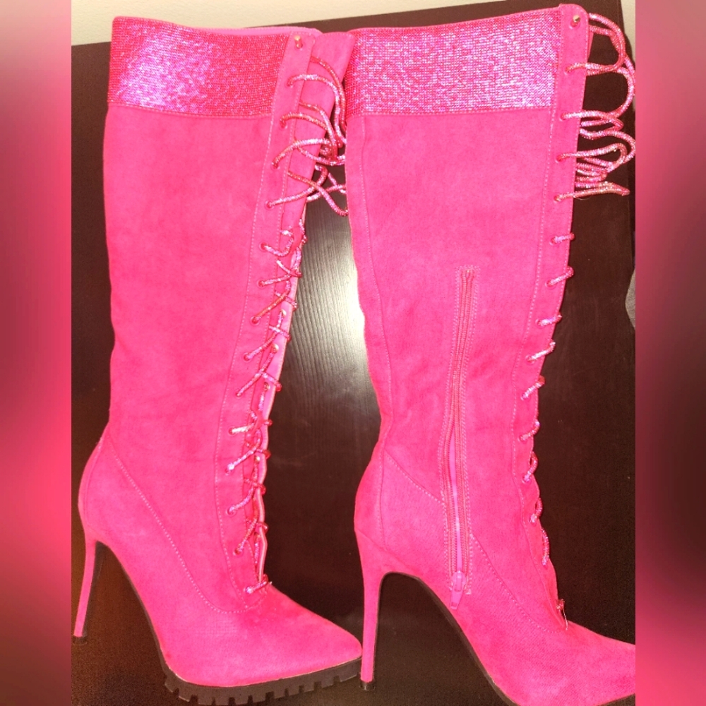Pink boots